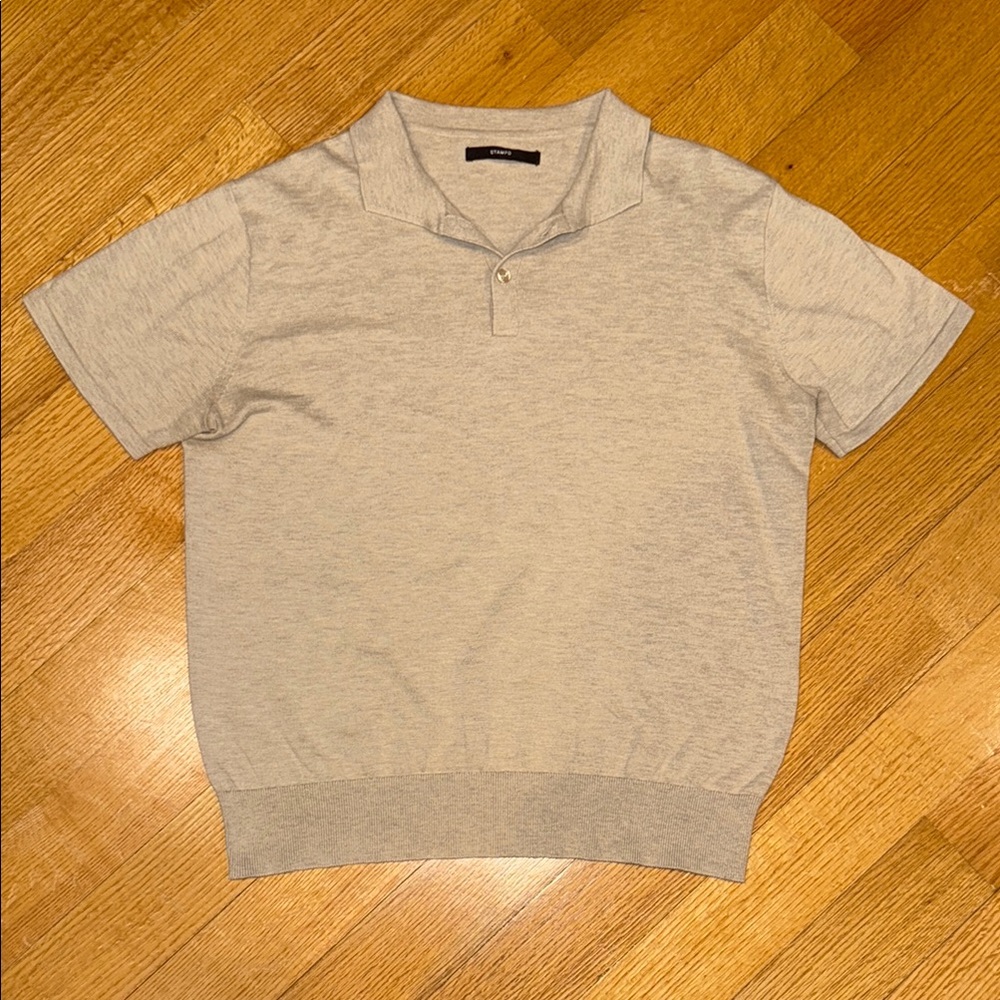 Tan Short Sleeve Polo Shirt
